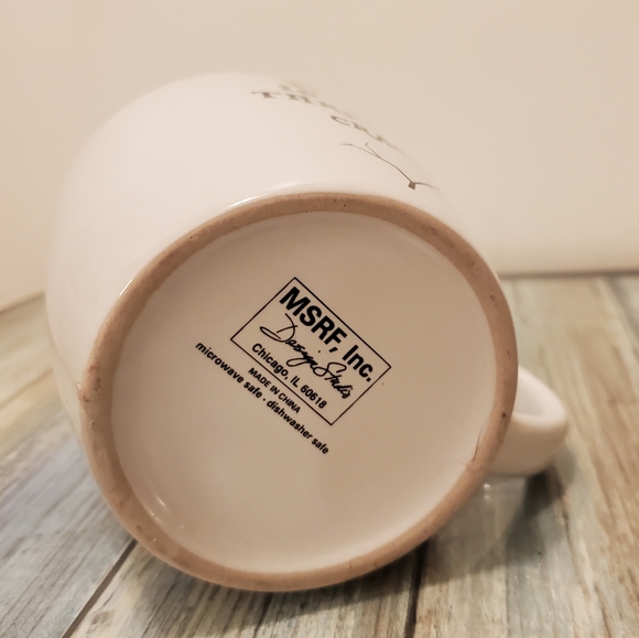 Nothing is getting through the cracks today black white coffee tea mug - Picture 2 of 2